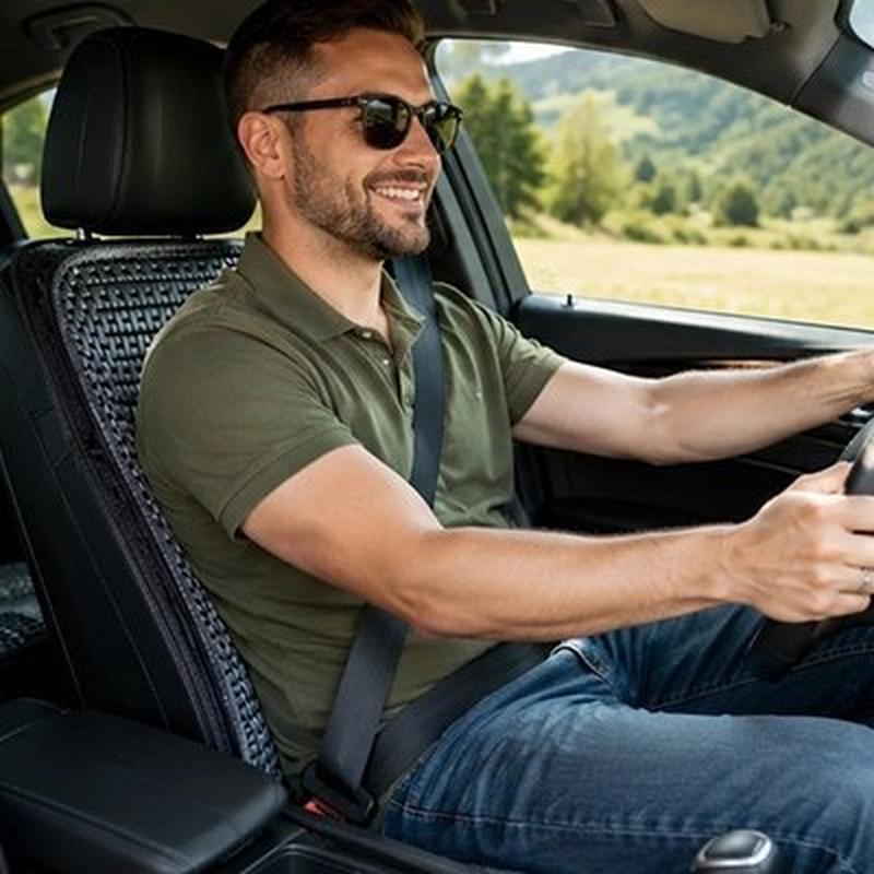 Couvre-Siège Automobile Fibres Naturelles Anti-Transpiration