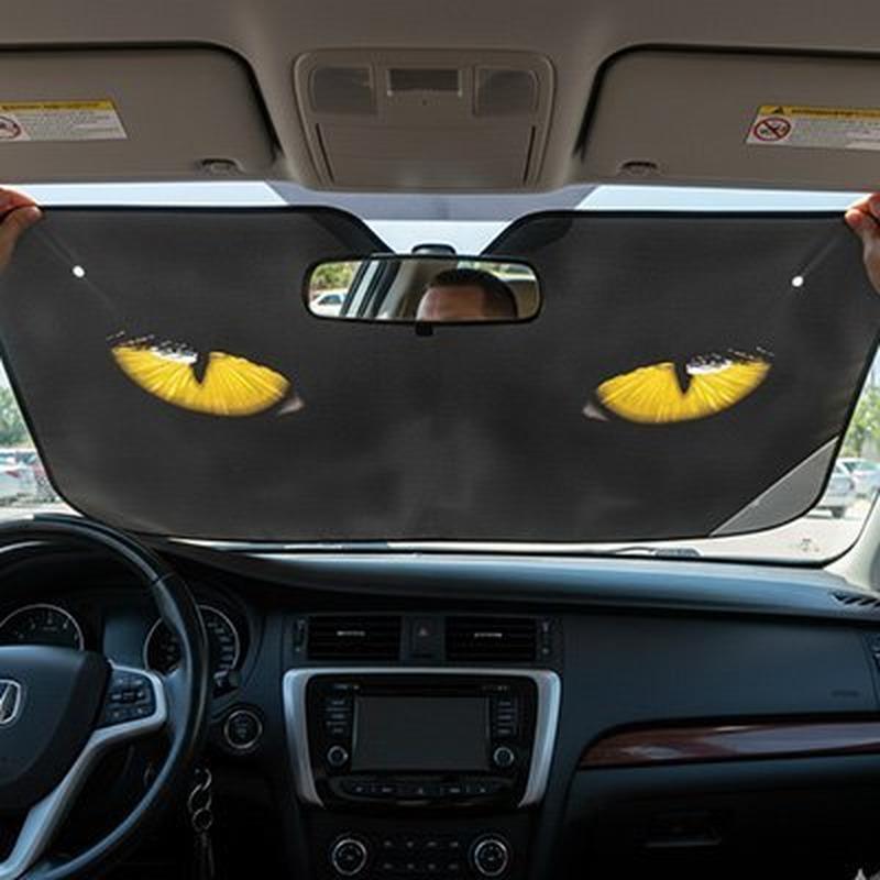 Pare-Soleil Voiture | Yeux de Félin | Effet Regard Mystérieux