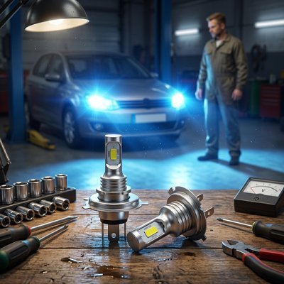 Ampoule LED Voiture Ultra-Lumineuse | 6000K 8000K Bleu Glace | H11 H7 H4 - Automobile4roues.com