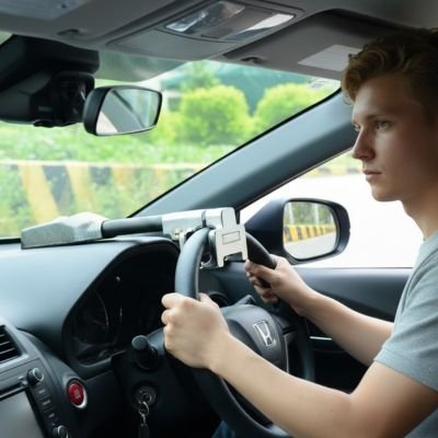 Antivol Volant Voiture | Barre Acier Ultra - Sécurisée - Automobile4roues.com