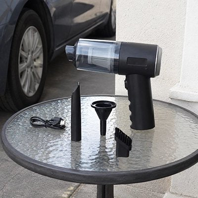 Aspirateur Voiture Sans Fil | Noir Réservoir Transparent - Automobile4roues.com