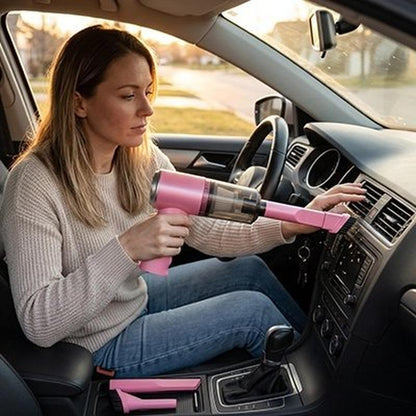 Aspirateur Voiture Sans Fil | Rose Compact LED