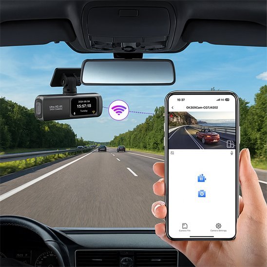 Dashcam Voiture 4K WiFi | Enregistrement Automatique - Automobile4roues.com