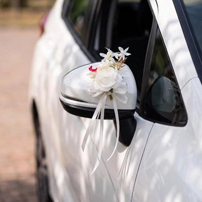 Décoration Voiture Mariage Fixation Rétroviseur