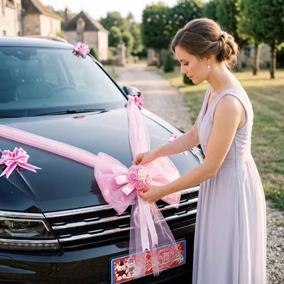 Décoration Voiture Mariage Organza - Automobile4roues.com