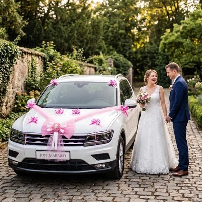 Décoration Voiture Mariage Organza - Automobile4roues.com