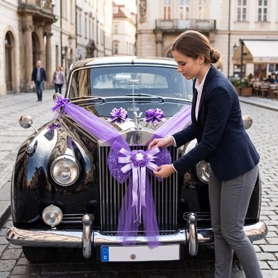 Décoration Voiture Mariage Organza - Automobile4roues.com