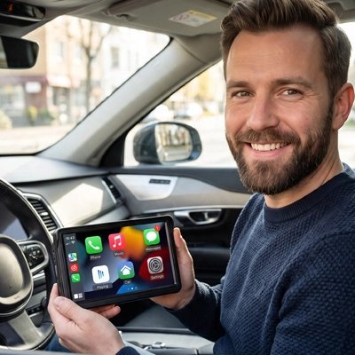 Écran CarPlay Sans Fil avec Option Caméra - Automobile4roues.com