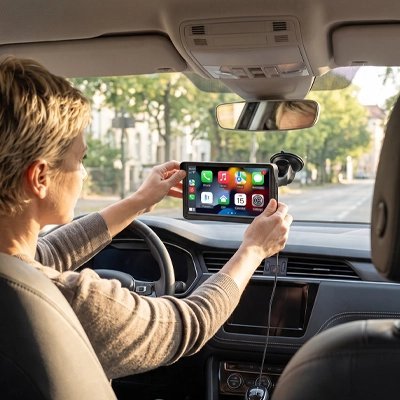 Écran CarPlay Sans Fil avec Option Caméra - Automobile4roues.com
