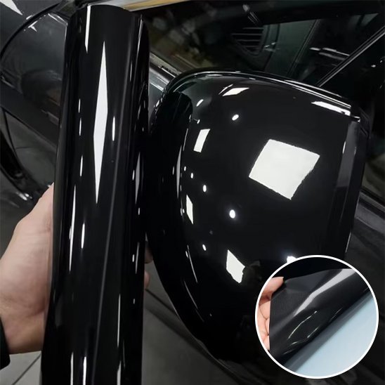 Film Covering Voiture Noir Miroir | Finition Ultra-Réfléchissante - Automobile4roues.com