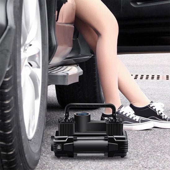 Gonfleur Pneu Double Moteur 12V | Gonflage Rapide - Automobile4roues.com