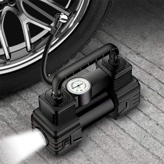 Gonfleur Pneu Double Moteur 12V | Gonflage Rapide - Automobile4roues.com