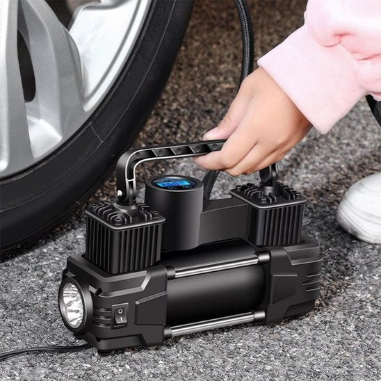 Gonfleur Pneu Double Moteur 12V | Gonflage Rapide - Automobile4roues.com