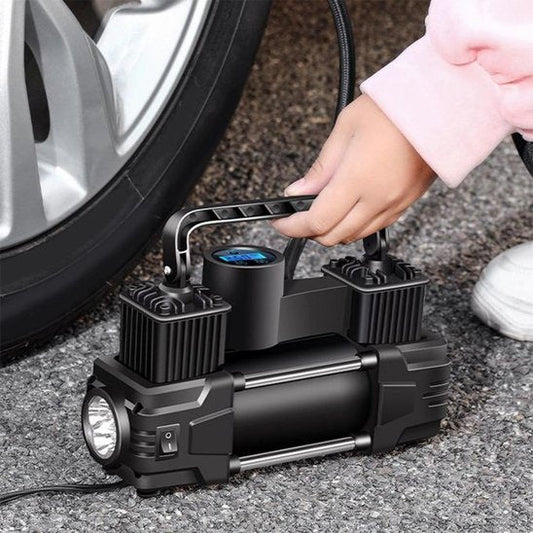 Gonfleur Pneu Double Moteur 12V | Gonflage Rapide - Automobile4roues.com