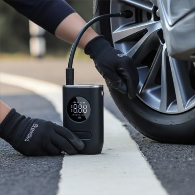 Gonfleur Pneu Portable Rechargeable | Arrêt Automatique - Automobile4roues.com
