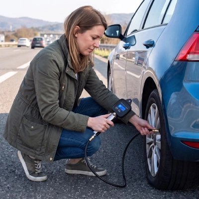 Manoмètre Pression Pneu 2-en-1 avec Gonfleur - Automobile4roues.com