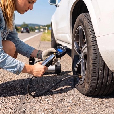 Manoмètre Pression Pneu 2-en-1 avec Gonfleur - Automobile4roues.com