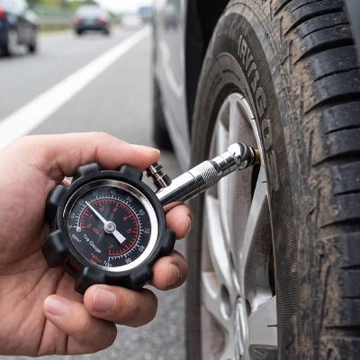 Manoмètre Pression Pneu Analogique avec Valve - Automobile4roues.com