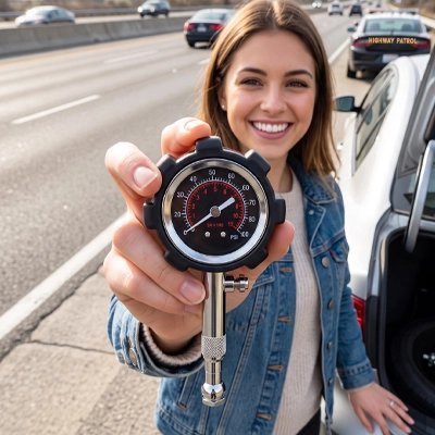Manoмètre Pression Pneu Analogique avec Valve - Automobile4roues.com