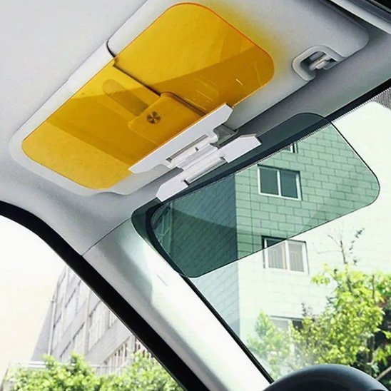 Pare-Soleil Voiture Double Visière | Filtre Jour & Nuit Anti-Éblouissement - Automobile4roues.com