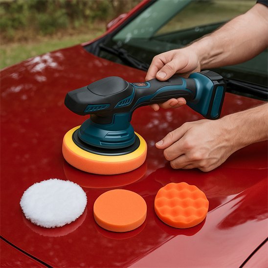 Polisseuse Voiture | Orbitale Sans Fil Rechargeable 3 Disques - Automobile4roues.com
