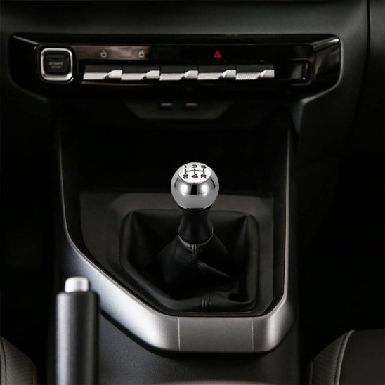 Pommeau de Vitesse | Chrome Universel 5 Vitesses + Marche Arrière - Automobile4roues.com
