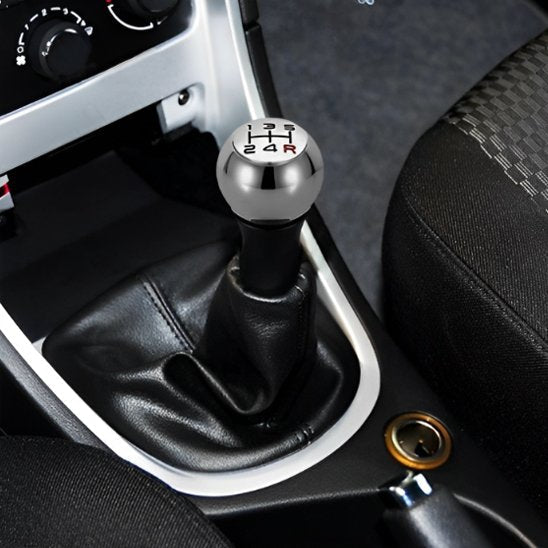 Pommeau de Vitesse | Chrome Universel 5 Vitesses + Marche Arrière - Automobile4roues.com
