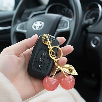 Porte-Clé Cerises Scintillantes | Résine & Paillettes | Mignon - Automobile4roues.com