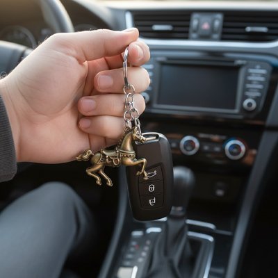 Porte-Clé Cheval Métallique | Élégant et Résistant - Automobile4roues.com
