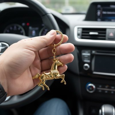 Porte-Clé Cheval Métallique | Élégant et Résistant - Automobile4roues.com