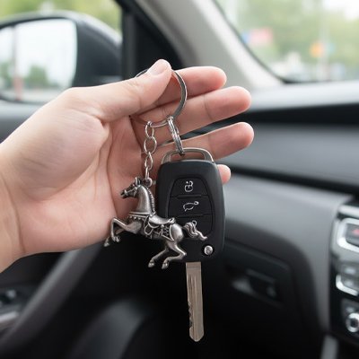 Porte-Clé Cheval Métallique | Élégant et Résistant - Automobile4roues.com