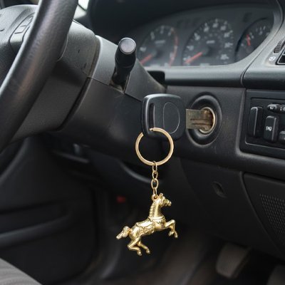 Porte-Clé Cheval Métallique | Élégant et Résistant - Automobile4roues.com