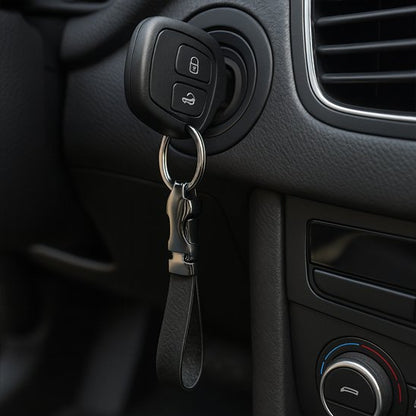 Porte Clé | Félin Chrome & Cuir Synthétique | Élégance Auto - Automobile4roues.com