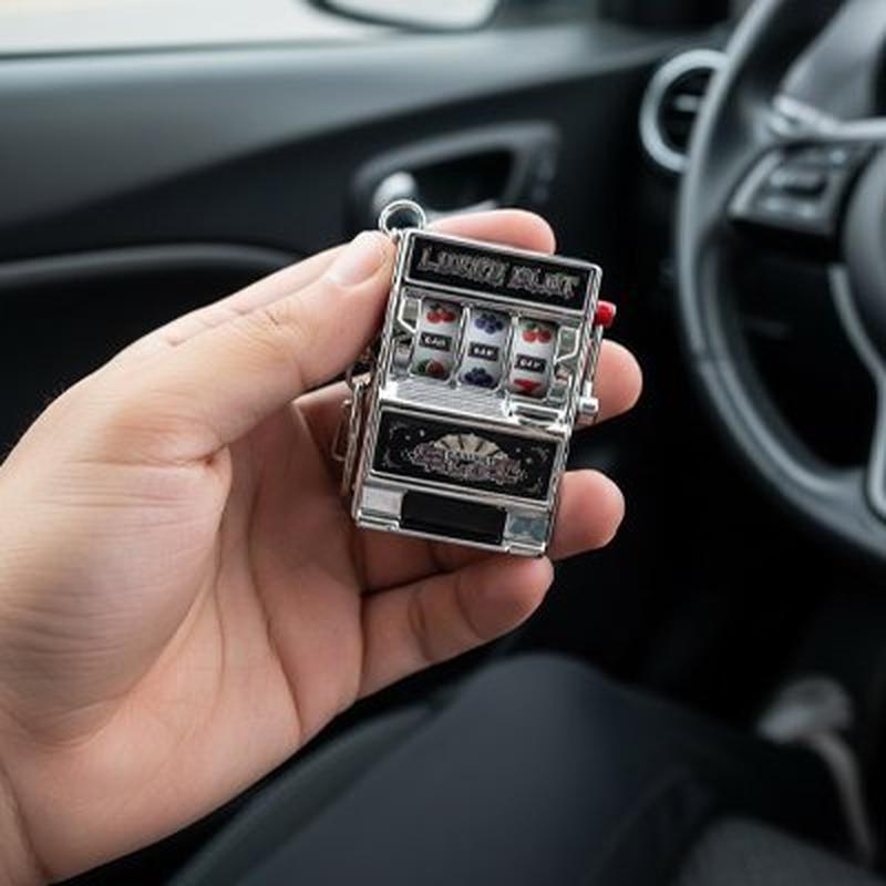 Porte-clé Machine à Sous | Rouleaux LED | Cadeau Original