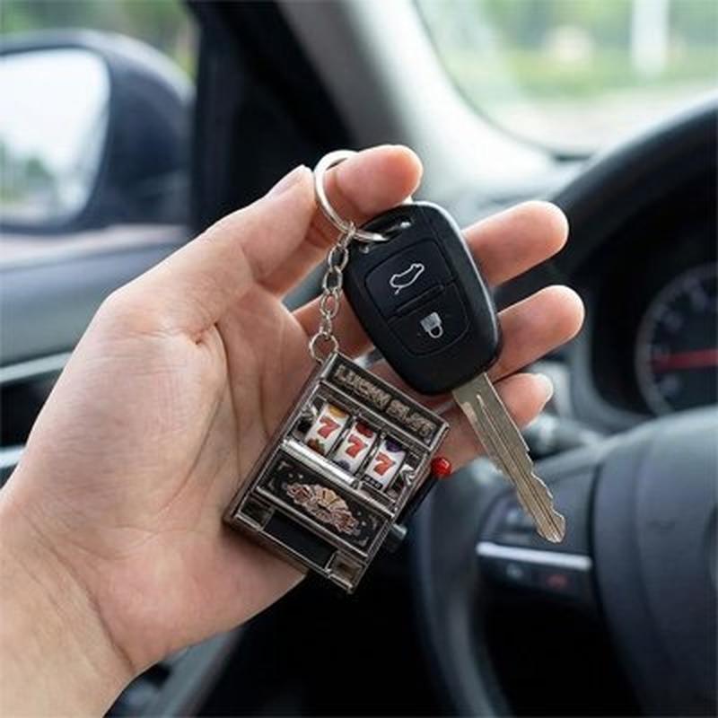 Porte-clé Machine à Sous | Rouleaux LED | Cadeau Original