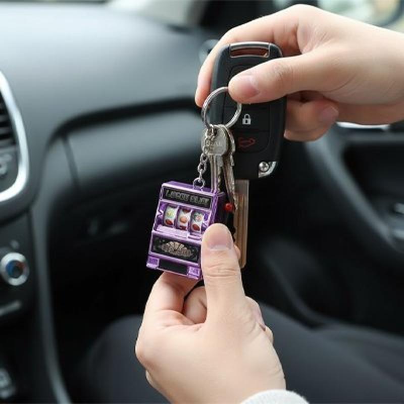 Porte-clé Machine à Sous | Rouleaux LED | Cadeau Original