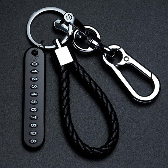 Porte clé | Multifonction Plaque Téléphone Mousqueton - Automobile4roues.com