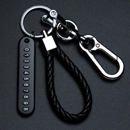 Porte clé | Multifonction Plaque Téléphone Mousqueton - Automobile4roues.com