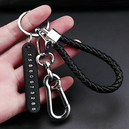 Porte clé | Multifonction Plaque Téléphone Mousqueton - Automobile4roues.com