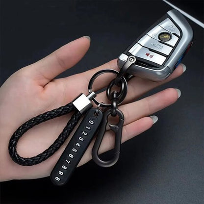 Porte clé | Multifonction Plaque Téléphone Mousqueton - Automobile4roues.com