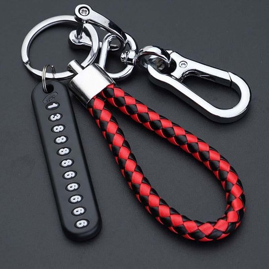 Porte clé | Multifonction Plaque Téléphone Mousqueton - Automobile4roues.com