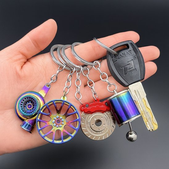 Porte Clé | Pièces Mécaniques Miniatures | Turbo Disque Amortisseur - Automobile4roues.com