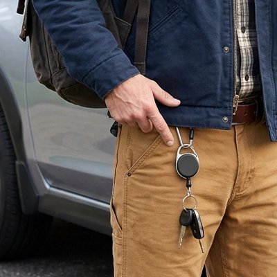 Porte-clé Premium Moderne Rétractable - Automobile4roues.com