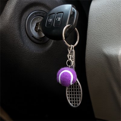 Porte clé | Raquette Tennis Colorée - Automobile4roues.com