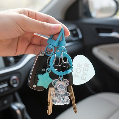 Porte clés | Ourson Paillettes Kawaii - Automobile4roues.com