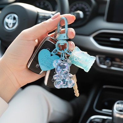 Porte clés | Ourson Paillettes Kawaii - Automobile4roues.com