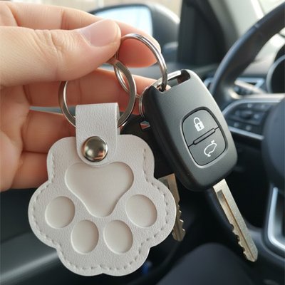 Porte clés | Patte Animal Cuir Véritable - Automobile4roues.com