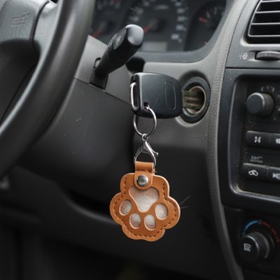 Porte clés | Patte Animal Cuir Véritable - Automobile4roues.com