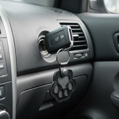 Porte clés | Patte Animal Cuir Véritable - Automobile4roues.com