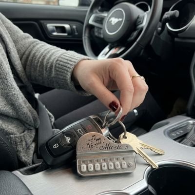 Porte-clés piano musical | Élégant - Automobile4roues.com